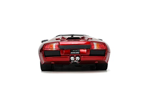 Jada Toys Hyper-Spec 1:24 Lamborghini Murcielago Roadster Die-cast Car Red, Toys for Kids and Adults