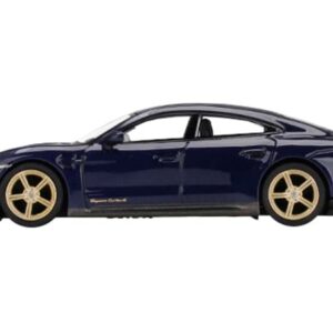 Truescale Miniatures Taycan Turbo S Gentian Blue Metallic Edition to 2400 Pieces Worldwide 1/64 Diecast Model Car by True Scale Miniatures MGT00339