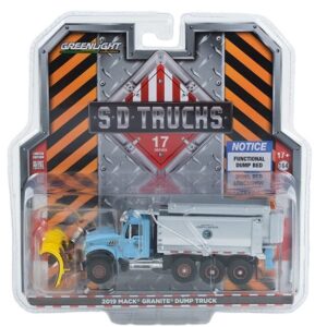 Greenlight 45170-B S.D. Trucks Series 17 - 2019 Mack Granite Dump Truck with Snow Plow and Salt Spreader - Chicago Department of Streets & Sanitation 1/64 Scale