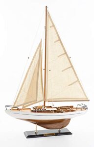 sailingstory wooden sailboat model decor boat model ship sailboat decor yacht model concordia antique finish ivory