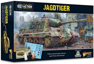bolt action jagtiger tank 1:56 wwii militarty table top wargaming plastic model kit 402012039