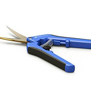 Happy Hydro - Trimming Scissors - Curved Tip - Titanium Coated Blades with Spring-Loaded Comfort Grip Handles - 1 Pack