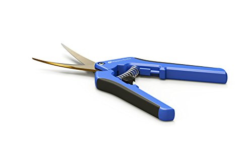 Happy Hydro - Trimming Scissors - Curved Tip - Titanium Coated Blades with Spring-Loaded Comfort Grip Handles - 1 Pack