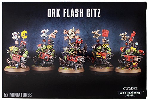 Games Workshop 99120103033" Warhammer 40,000" Ork Flash Gitz Action Figure, Black