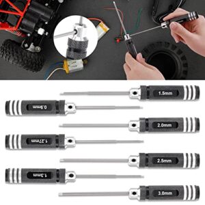 RC Hex Driver Set - 7pcs Hex Allen Screwdriver Kit 0.9mm/1.27mm/1.3mm/1.5mm/2.0mm/2.5mm/3.0mm Allen Wrench Set Key Driver Repair Tools for Traxxas RC Car Drone Multi-Axis Helicopter RC Models