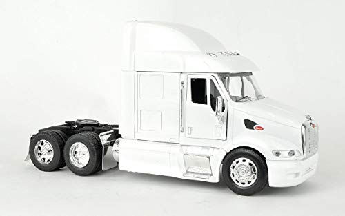 New Ray Toys New 1:32 NEWRAY Truck & Trailer Collection - Peterbilt 387 Trailer SEMI Plain White Diecast Model