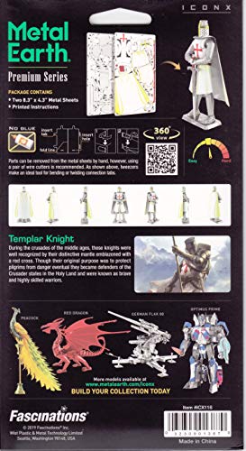 Fascinations Metal Earth Premium Series Templar Knight 3D Metal Model Kit