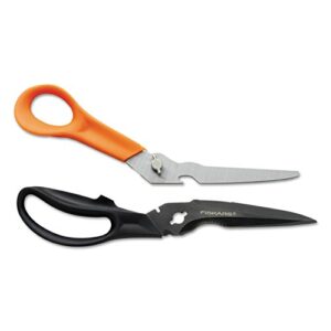 Fiskars 01005692 Cuts+More, 9 in. Length, 3-1/2 in. Cut, Black/Orange