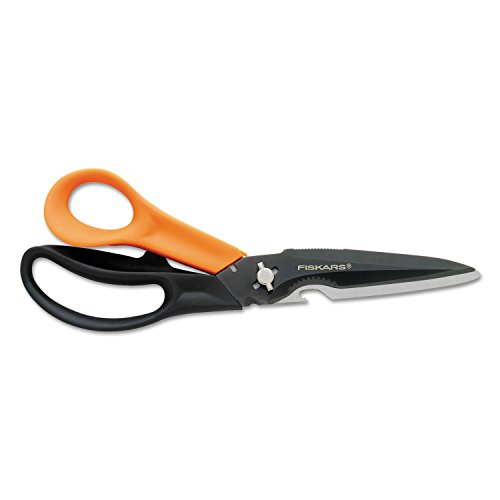 Fiskars 01005692 Cuts+More, 9 in. Length, 3-1/2 in. Cut, Black/Orange