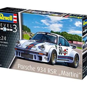 Revell RV07685 07685 7685 1:24 Porsche 934 RSR 'Martini Racing' Plastic Model Kit, Various, 1/24