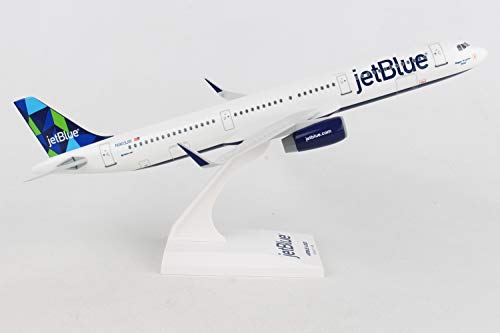 Daron SkyMarks SKR778 JetBlue Airlines Airbus A321 1:150 Scale New Livery Prism Tail Display Model , White