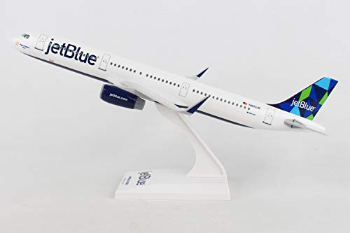 Daron SkyMarks SKR778 JetBlue Airlines Airbus A321 1:150 Scale New Livery Prism Tail Display Model , White