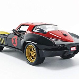 Jada 1:24 Diecast 1966 Chevy Corvette Stingray with Black Widow Figure