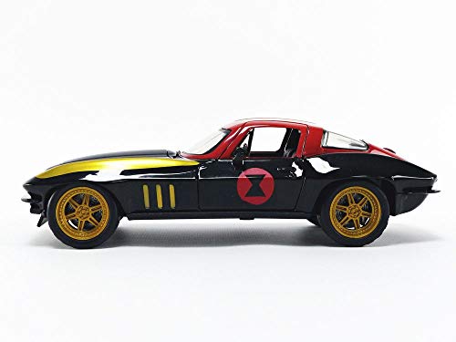 Jada 1:24 Diecast 1966 Chevy Corvette Stingray with Black Widow Figure