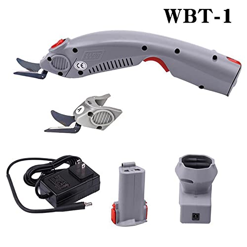 WBT-1 Cordless Electric Fabric Scissors Cloth Cutting Scissors Portable Electric Scissors  for Fabric with 2 Cutter Heads