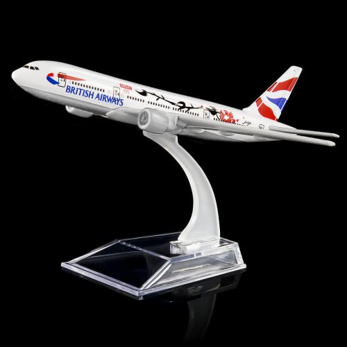 24-Hours The British Plum B777 Alloy Metal Model Aircraft Child Birthday Gift Plane Models Chiristmas Gift 1:400