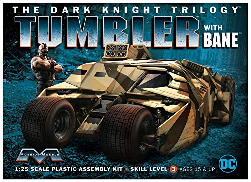 Moebius 967 The Dark Knight Trilogy Armored Tumbler with Bane 1:25 Scale Plastic Model Kit - Requires Assembly