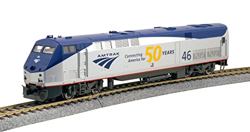 Kato USA Model Train Products HO GE P42 Amtrak Phase V Late #46 w/ 50th Anniversary Logo (37-6112)