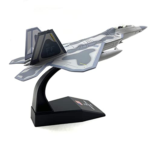 Classic Fighter Model 1:100 USA F-22 Raptor Fighter Attack Diecast Airplanes Military Display Model Aircraft for Collection