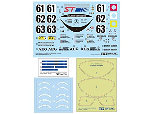 TAMIYA 24359-000 24359 1:24 Sauber-Mercedes C9 1989-faithful Replica, Building, Plastic, Crafts, Hobby, Model kit, Assembly, unpainted, Unvarnished