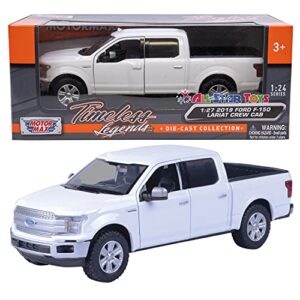 motor max 2019 ford f-150 lariat crew cab pickup truck, white 79363wh – 1/27 scale diecast model toy car