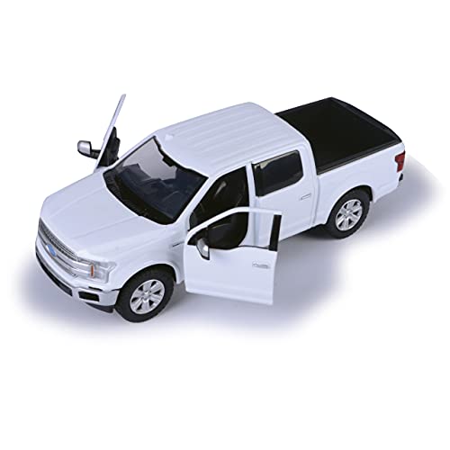 Motor Max 2019 Ford F-150 Lariat Crew Cab Pickup Truck, White 79363WH - 1/27 Scale Diecast Model Toy Car