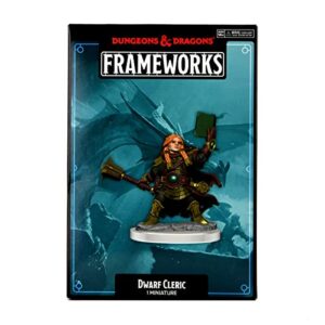 d&d frameworks: dwarf cleric female – unpainted and unassembled