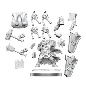 D&D Frameworks: Dwarf Cleric Female - Unpainted and Unassembled