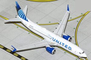 geminijets gjual2074 united airlines boeing 737 max 8 being united; scale 1:400, white
