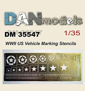 dan models 35547-1/35 stencil theme – wwii american armor signs scale