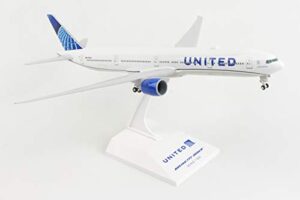 daron skymarks united 777-300er 1/200 w/gear skr1054 2019 blue livery, white