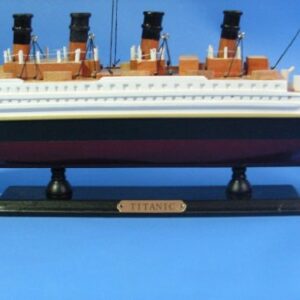 Hampton Nautical RMS Titanic Cruise Ship, 14" , White