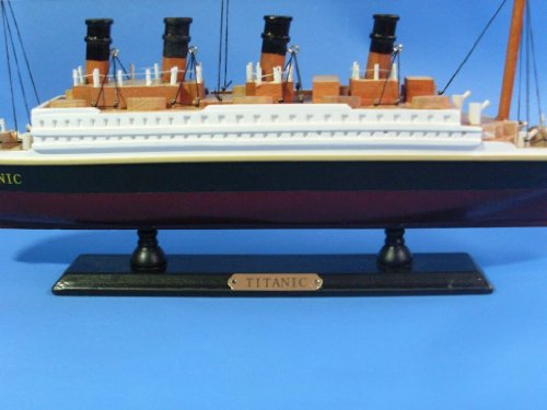 Hampton Nautical RMS Titanic Cruise Ship, 14" , White