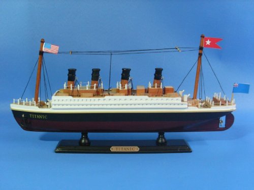 Hampton Nautical RMS Titanic Cruise Ship, 14" , White