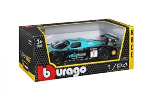 bburago 1:24 scale race maserati mc12 model car (black/blue)