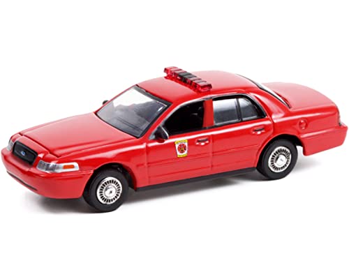 2001 Crown Victoria Interceptor Red Baltimore City Fire Department (Maryland) Fire & Rescue Series 2 1/64 Diecast Model Car by Greenlight 67020 E