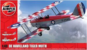 airfix de havilland dh82a tiger moth 1:48 military aviation plastic model kit a04104