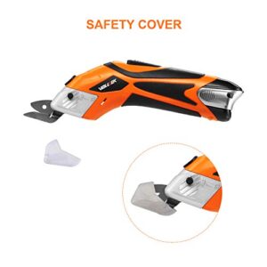 VOLLTEK Electric Cordless Scissor 4V li-ion Cutter Shears with 2 Pcs Cutting Blades Accessory for Cutting Fabric, Carpet and Leather ES3601