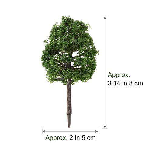 Wakauto Plastic Model Trees Scenery Model, 20pcs Simulation Trees Durable Imitation 9CM Architectural Landscape Tree Model Scenery for Garden Pot Office