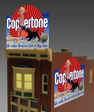 1062 Small Model Coppertone Animated Lighted Sign by Miller Signs