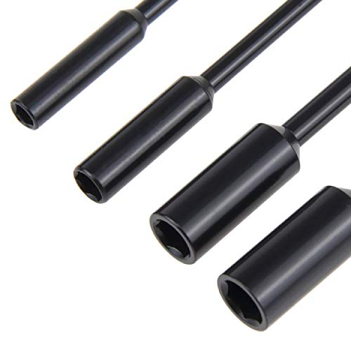 ShareGoo 4PCS Hex Nut Key Socket,RC Repair Tools 4.0 5.5 7.0 8.0mm Spanner Box,Flat Head Screwdrivers Screw Drivers Wrench for RC Hobby Car Truck Truggy Boat Airplane