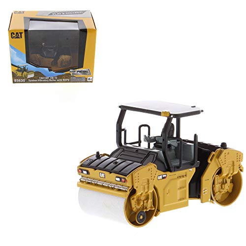 1:64 Scale Caterpillar CB-13 Tandem Vibratory Roller with ROPS - Construction Metal Series by Diecast Masters - 85630- Authentic Cat Trade Dress and Paint - Made of Diecast Metal with Plastic Parts