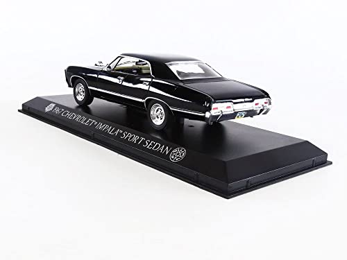 1967 Chevy Impala Sport Sedan Tuxedo Black 1/43 Diecast Model Car by Greenlight 86443