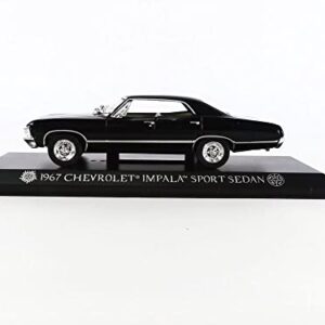 1967 Chevy Impala Sport Sedan Tuxedo Black 1/43 Diecast Model Car by Greenlight 86443