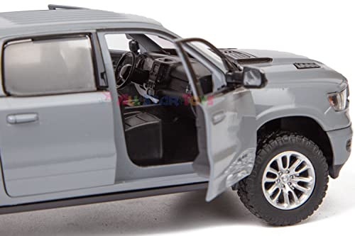 All Star Toys Exclusive 2019 Dodge RAM 1500 Laramie Crew Cab Pickup Truck Ceramic Gray 1:24 Series Diecast Model Car by Motormax 79357 Grey