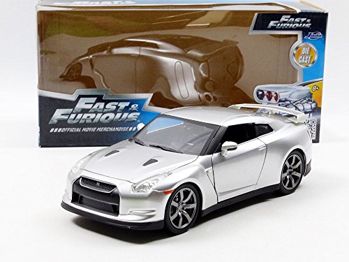 Fast & Furious '09 Nissan R35 Vehicle 1:24 Diecast By Jada Toys, Silver