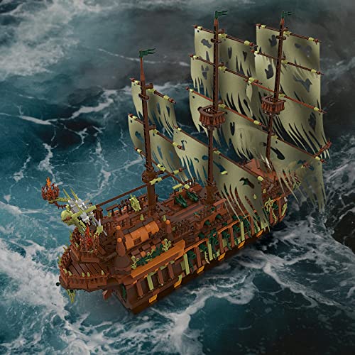 JMBricklayer Pirate Ship Model Building Blocks Kits - Mysterious MOC Model Ship Set, Creative Sailboat Building Sets, Ideal Gifts for Teens Age 14+ Adults who Like Challenging Blocks (3653 Pieces)