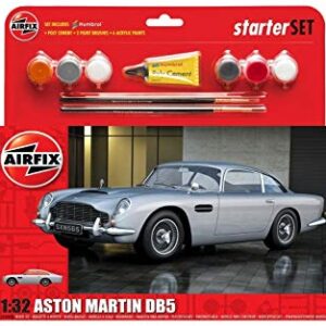 Airfix Aston Martin DB5 Silver 1:32 Sports Car Plastic Model Gift Set A50089B