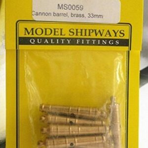 Model Expo Cannon Barrel Brass MS0059 12/Pack Model Ship Building 1-1/4 (33MM)