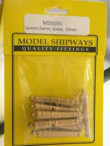 Model Expo Cannon Barrel Brass MS0059 12/Pack Model Ship Building 1-1/4 (33MM)